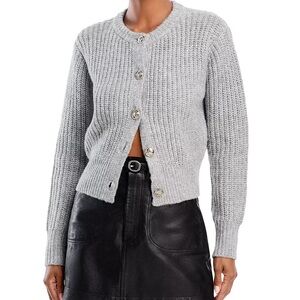 Aqua Light Gray Women's Cardigan